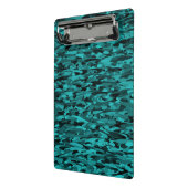 Abstraktes Muster Aquamarin Mini Klemmbrett (Gewinkelt2)