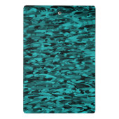 Abstraktes Muster Aquamarin Mini Klemmbrett (Rückseite)