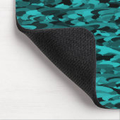 Abstraktes Muster Aquamarin Mousepad (Ecke)