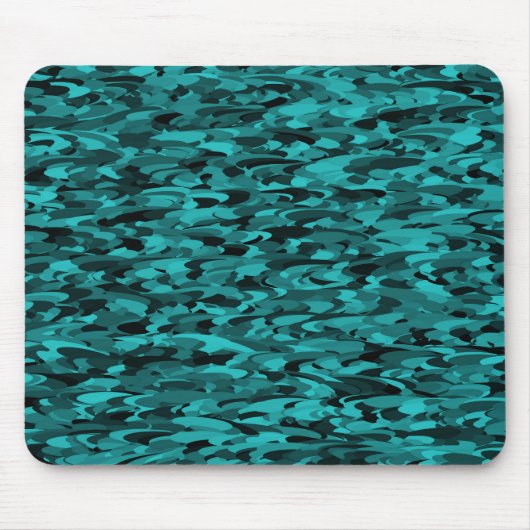 Abstraktes Muster Aquamarin Mousepad (Vorne)