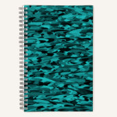 Abstraktes Muster Aquamarin Notizblock (Vorderseite)