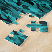 Abstraktes Muster Aquamarin Puzzle (Seite)