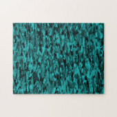 Abstraktes Muster Aquamarin Puzzle (Horizontal)