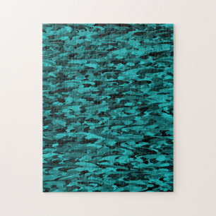 Abstraktes Muster Aquamarin Puzzle