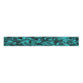 Abstraktes Muster Aquamarin Ripsband (Vorderseite)