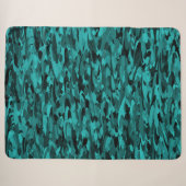 Abstraktes Muster Aquamarin Sherpadecke (Vorderseite (Horizontal))