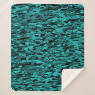 Abstraktes Muster Aquamarin Sherpadecke