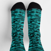 Abstraktes Muster Aquamarin Socken (Oben)