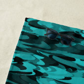 Abstraktes Muster Aquamarin Strandtuch (Beispiel)