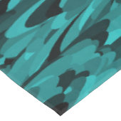 Abstraktes Muster Aquamarin Tischdecke (Schrägansicht)