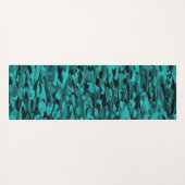 Abstraktes Muster Aquamarin Yogamatte (Rückseite (Horizontal))