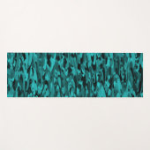 Abstraktes Muster Aquamarin Yogamatte (Vorderseite (Horizontal))