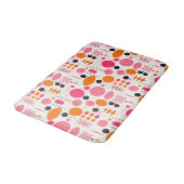 Abstraktes Muster aus dem Mittelalter - farbenfroh Badematte (Schrägansicht)