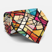 Abstraktes Muster aus festgeklemmtem Glas Neck Tie Krawatte (Gerollt)