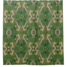 Abstraktes Muster aus getrocknetem Sommergräser Duschvorhang