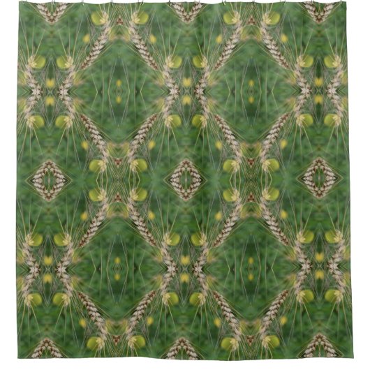 Abstraktes Muster aus getrocknetem Sommergräser Duschvorhang (Vorderseite)