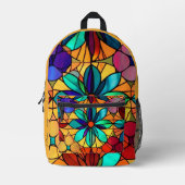 Abstraktes Muster aus Hartglas Personalisiert Bedruckter Rucksack (Vorderseite)