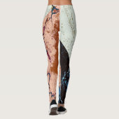 Abstraktes Muster aus Marmor Leggings (Rückseite)