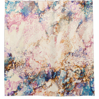 Abstraktes Muster aus Marmorflüssigkeiten Duschvorhang