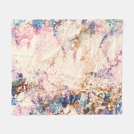 Abstraktes Muster aus Marmorflüssigkeiten Fleecedecke (Vorderseite (Horizontal))