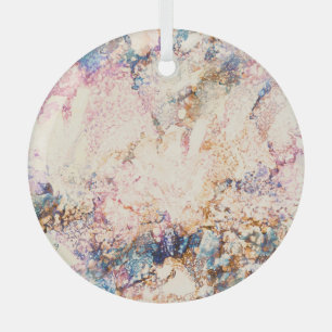 Abstraktes Muster aus Marmorflüssigkeiten Ornament Aus Glas