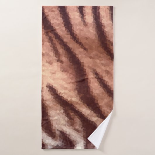 Abstraktes Muster aus Poly-Tiger. Natur Badehandtuch (Badehandtuch)