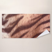 Abstraktes Muster aus Poly-Tiger. Natur Badehandtuch (Badehandtuch)