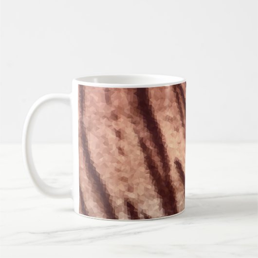 Abstraktes Muster aus Poly-Tiger. Natur Kaffeetasse (Links)