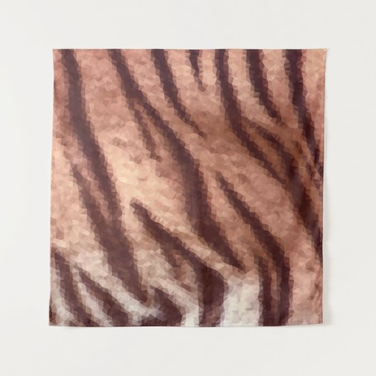 Abstraktes Muster aus Poly-Tiger. Natur Wandteppich (Vorderseite)