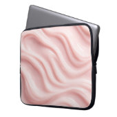 Abstraktes Muster aus rosa Creme Laptopschutzhülle (Vorderseite Links)