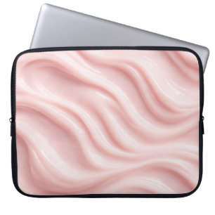 Abstraktes Muster aus rosa Creme Laptopschutzhülle