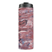 Abstraktes Muster aus rotem Mineralstein Thermosbecher (Vorderseite)