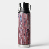 Abstraktes Muster aus rotem Mineralstein Trinkflasche (Vorderseite)