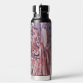 Abstraktes Muster aus rotem Mineralstein Trinkflasche (rechts)