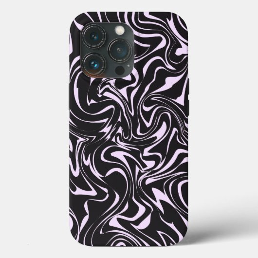 Abstraktes Muster aus schwarzem und rosa Marmor Case-Mate iPhone Hülle (Rückseite)