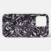 Abstraktes Muster aus schwarzem und rosa Marmor Case-Mate iPhone Hülle (Rückseite (Horizontal))