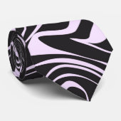 Abstraktes Muster aus schwarzem und rosa Marmor Krawatte (Gerollt)