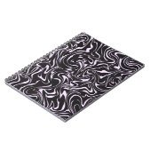 Abstraktes Muster aus schwarzem und rosa Marmor Notizblock (Linke Seite)