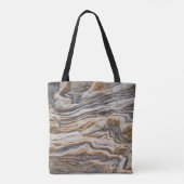 Abstraktes Muster aus Texturmarmor Tasche (Rückseite)