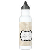 Abstraktes Muster aus weißem Marmor Edelstahlflasche (Links)