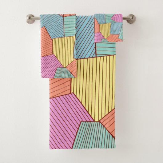 Abstraktes Muster Badhandtuch Set (Insitu)