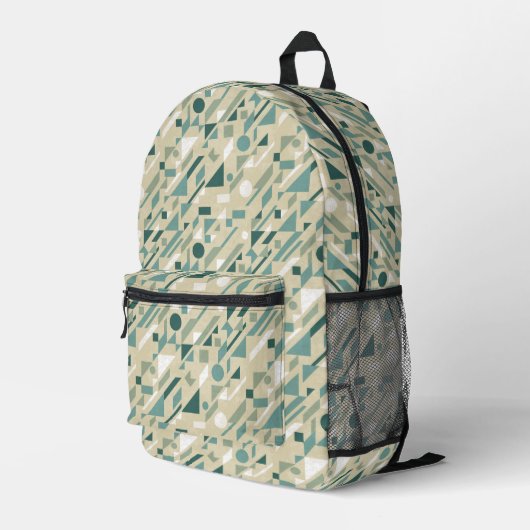 Abstraktes Muster Bedruckter Rucksack (Rückseitige Ecke Rechts)