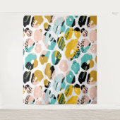 Abstraktes Muster, Bio Formen, Pastellfarben Wandteppich (Vorderseite)