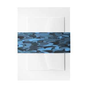 Abstraktes Muster Blau Einladungsbanderole