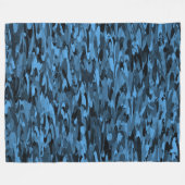 Abstraktes Muster Blau Fleecedecke (Vorderseite (Horizontal))