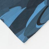 Abstraktes Muster Blau Fleecedecke (Ecke)