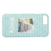 Abstraktes Muster Blau Foto hochladen Case-Mate iPhone Hülle (Rückseite (Horizontal))