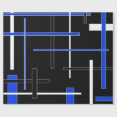 Abstraktes Muster - blau Geschenkpapier (Flach)