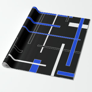 Abstraktes Muster - blau Geschenkpapier