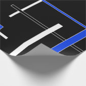 Abstraktes Muster - blau Geschenkpapier (Ecke)